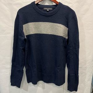 Slate And Stone Navy Stripe Wool Blend Sweater M